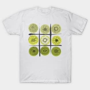 Group of 9 flower heads in a grid T-Shirt